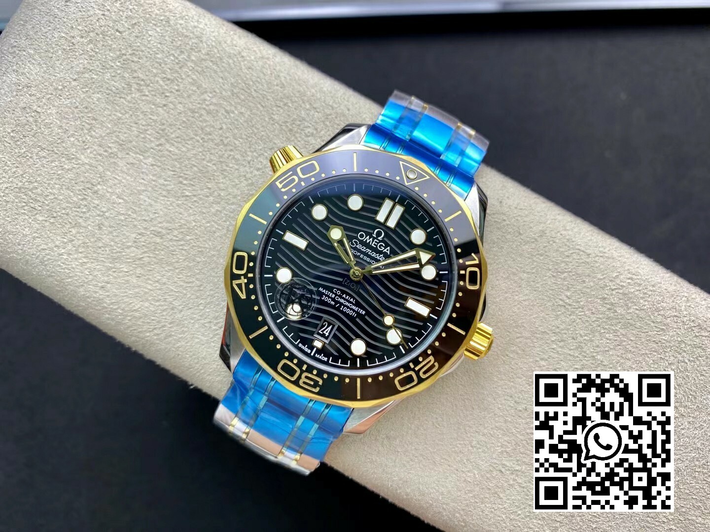 Omega 2018 Seamaster Diver 300M SS/YG VS Factory 1:1 Best Edition YG Bezel Black Dial