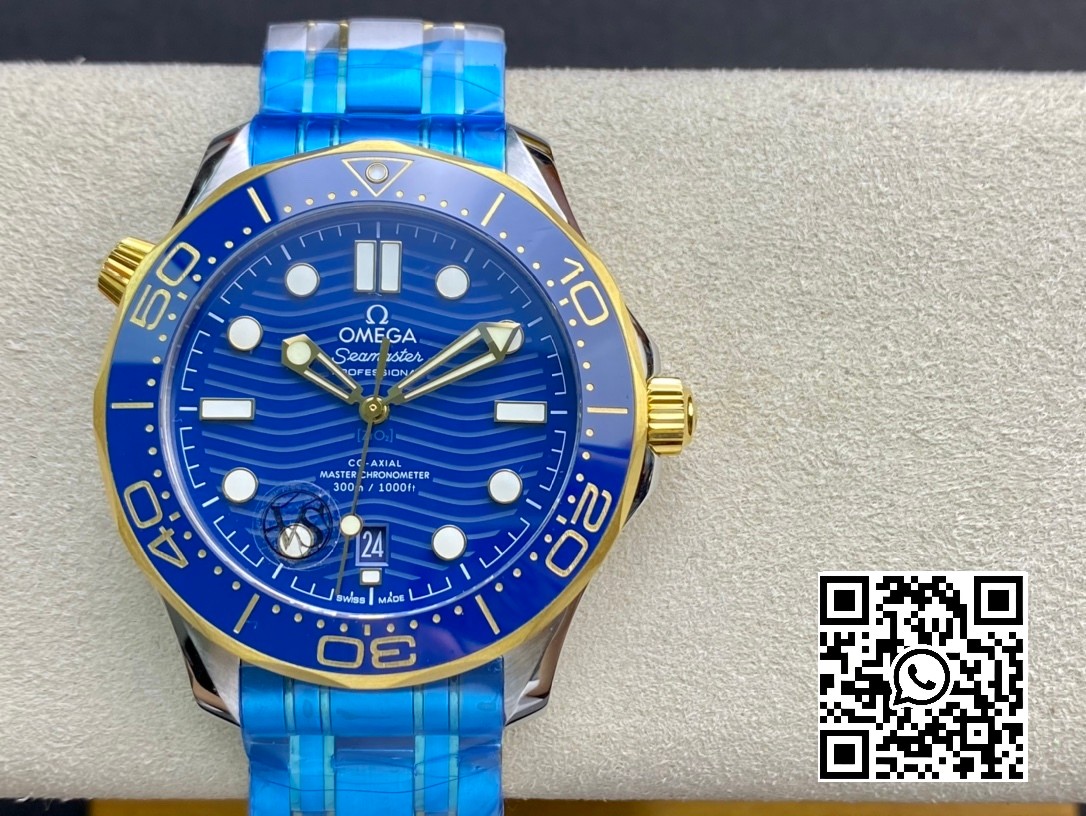 Omega 2018 Seamaster Diver 300M SS/YG VS Factory 1:1 Best Edition YG Bezel Blue Dial