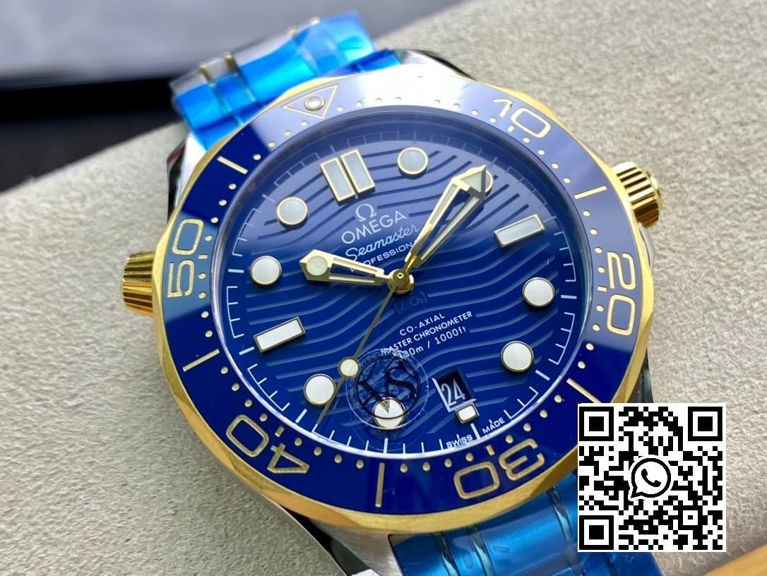 Omega 2018 Seamaster Diver 300M SS/YG VS Factory 1:1 Best Edition YG Bezel Blue Dial