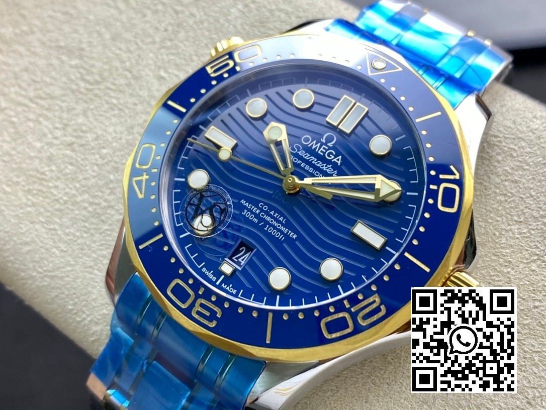 Omega 2018 Seamaster Diver 300M SS/YG VS Factory 1:1 Best Edition YG Bezel Blue Dial