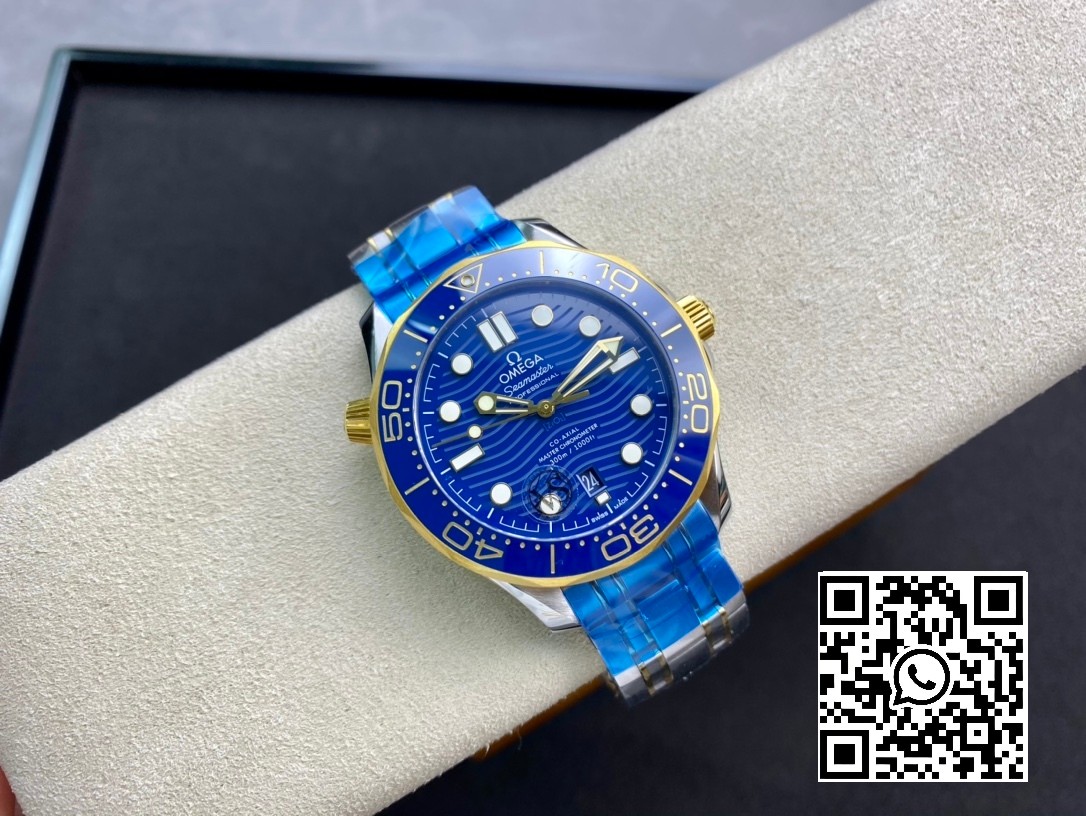 Omega 2018 Seamaster Diver 300M SS/YG VS Factory 1:1 Best Edition YG Bezel Blue Dial