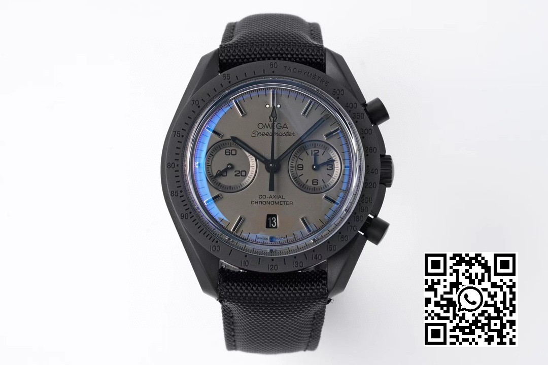 Omega Speedmaster “Dark Side of The Moon” Real Ceramic OM Factory 1:1 Best Edition Black on Nylon Strap A9300