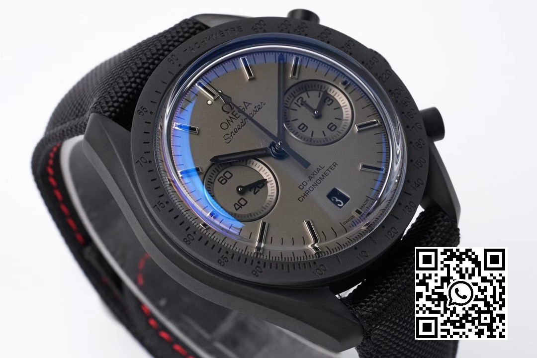 Omega Speedmaster “Dark Side of The Moon” Real Ceramic OM Factory 1:1 Best Edition Black on Nylon Strap A9300