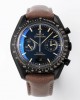 Omega Speedmaster “Dark Side of The Moon” Real Ceramic OM Factory 1:1 Best Edition Brown Leather Strap A9300