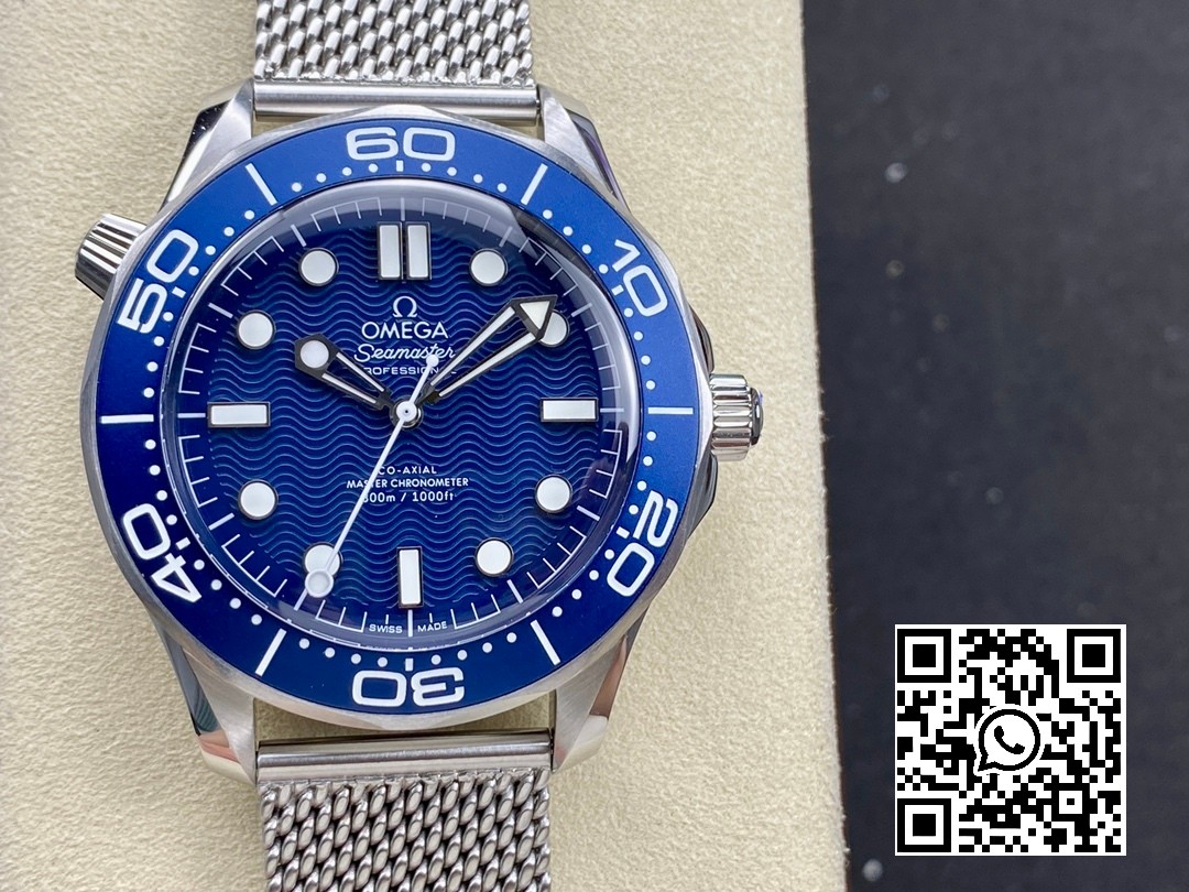 Omega Seamaster 300 James Bond 60th Anniversary SS VS Factory 1:1 Best Edition Blue Dial