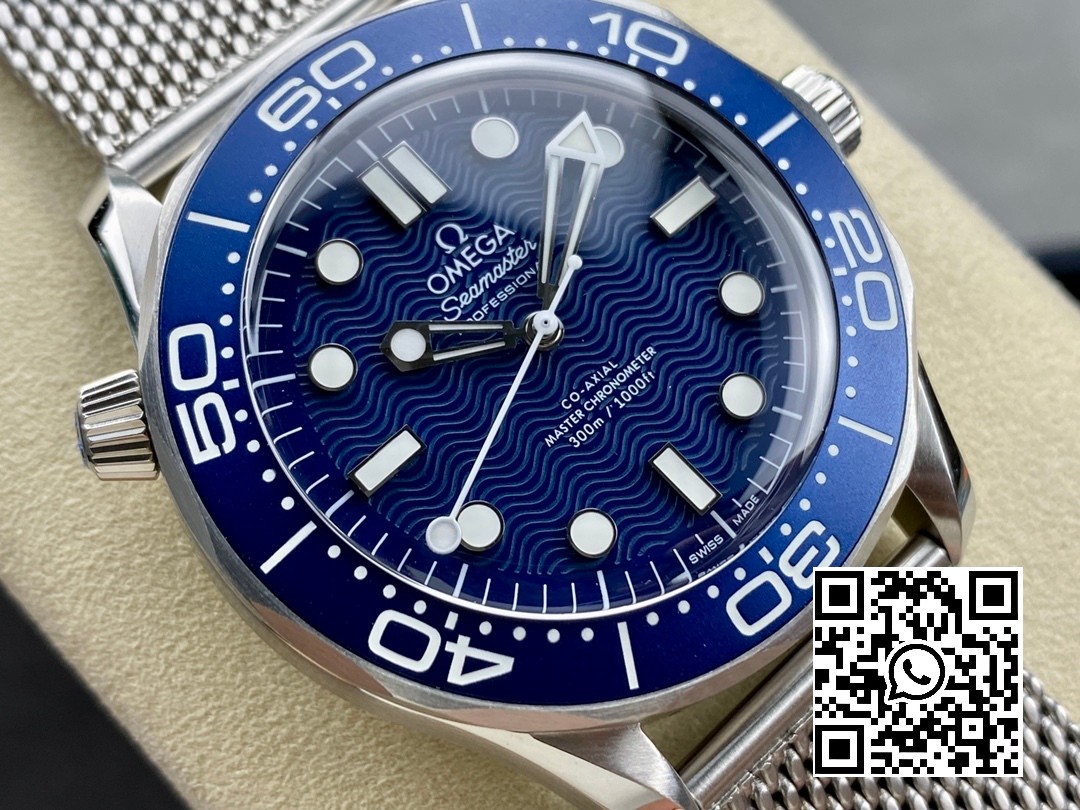 Omega Seamaster 300 James Bond 60th Anniversary SS VS Factory 1:1 Best Edition Blue Dial