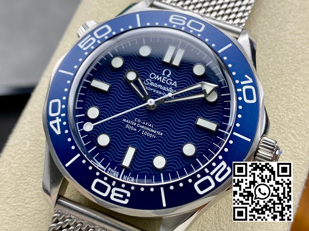 Omega Seamaster 300 James Bond 60th Anniversary SS VS Factory 1:1 Best Edition Blue Dial