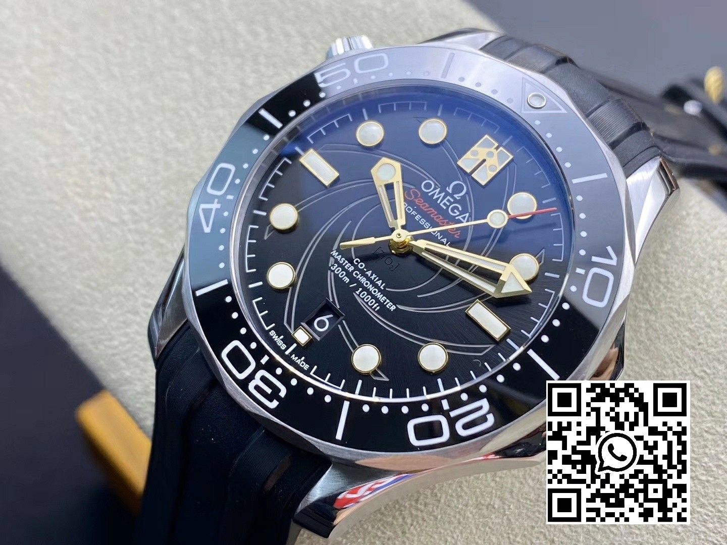 Omega Seamaster Diver 300M 007 James Bond VS Factory 1:1 Best Edition On Black Rubber Strap A8800