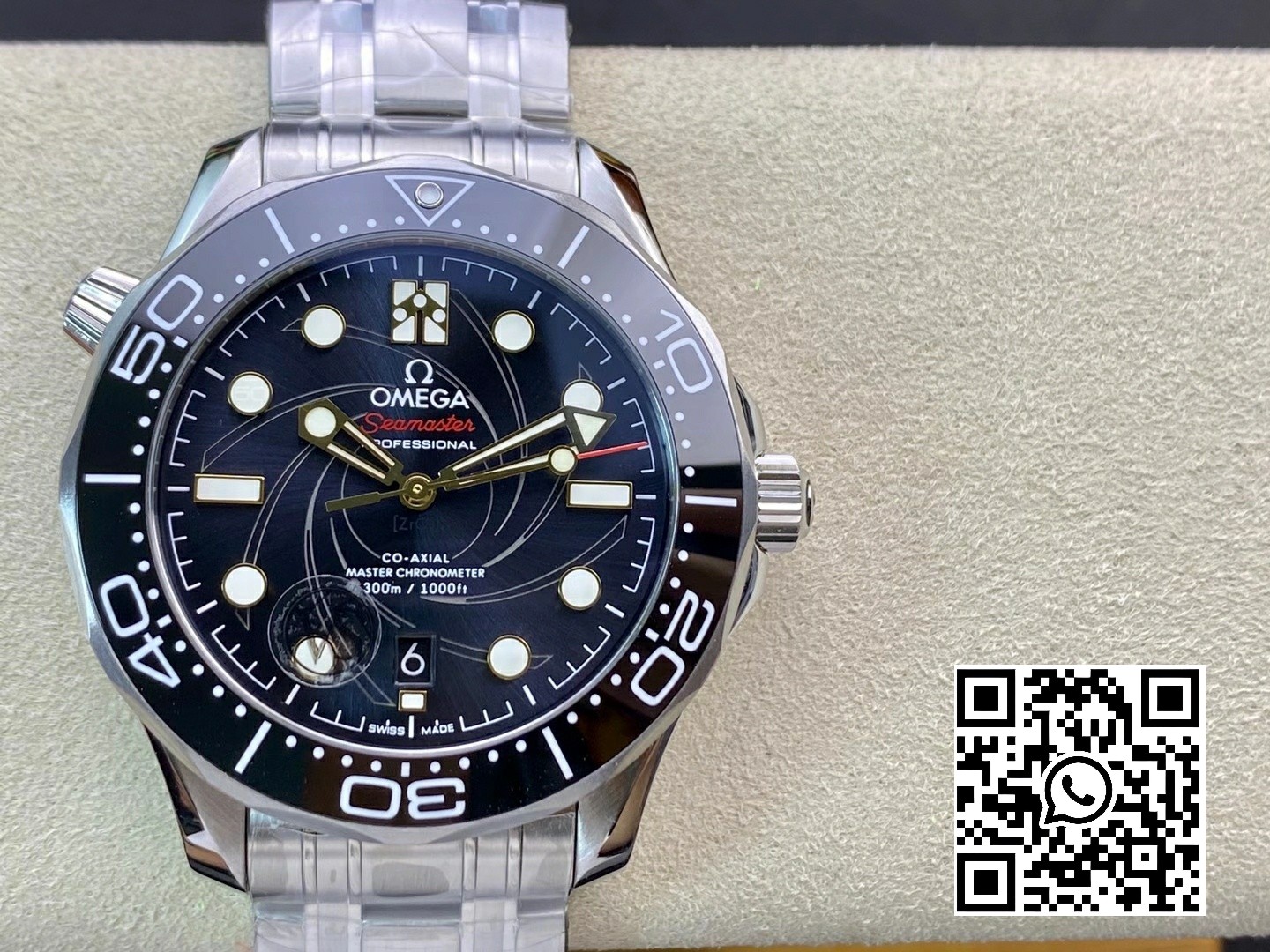 Omega Seamaster Diver 300M 007 James Bond VS Factory 1:1 Best Edition On SS Bracelet A8800