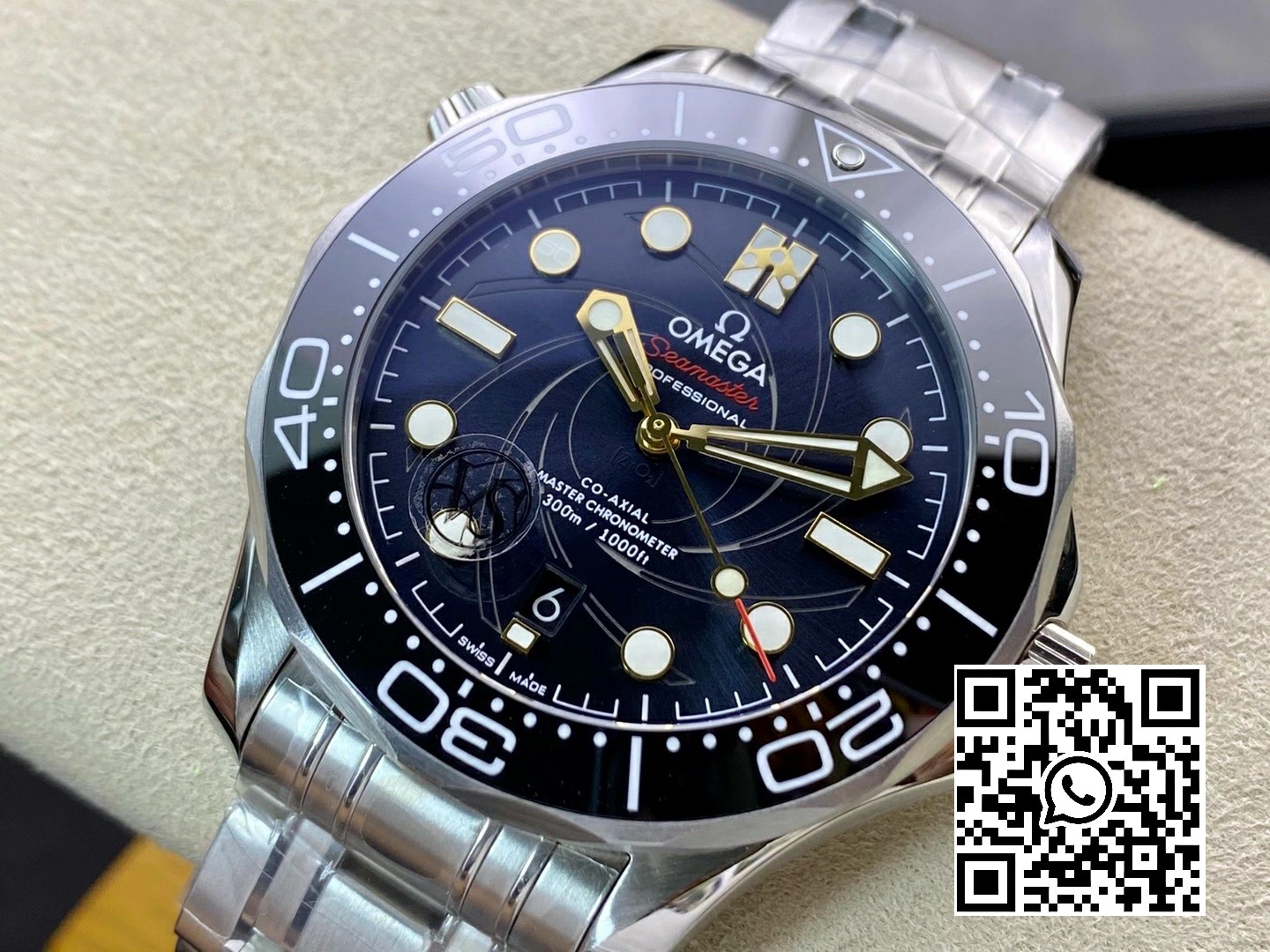 Omega Seamaster Diver 300M 007 James Bond VS Factory 1:1 Best Edition On SS Bracelet A8800