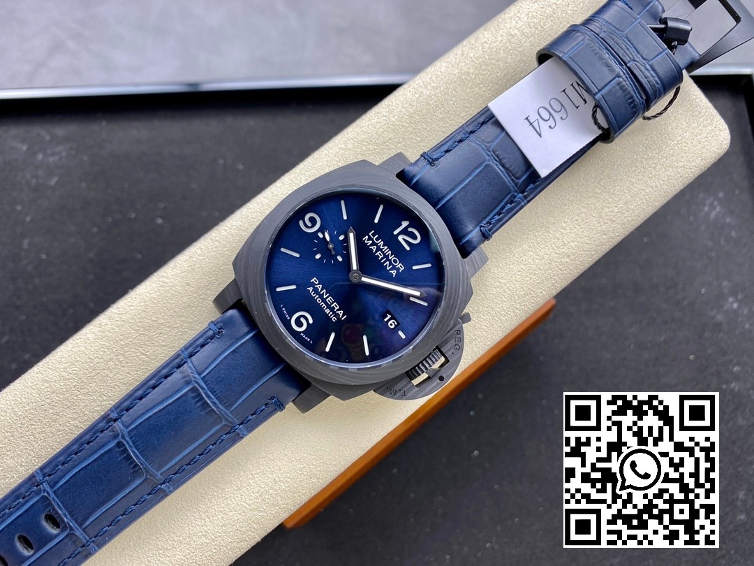 Panerai PAM01664 PAM1664 Carbotech VS Factory 1:1 Best Edition on Blue Leather Strap P.9010 Clone