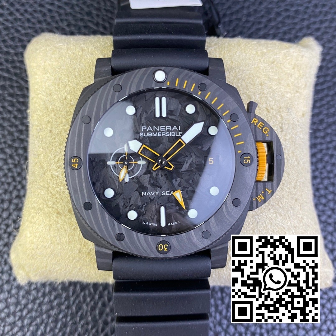 Panerai PAM01324 PAM1324 Y 44mm Submersible VS Factory 1:1 Best Edition Carbon Dial