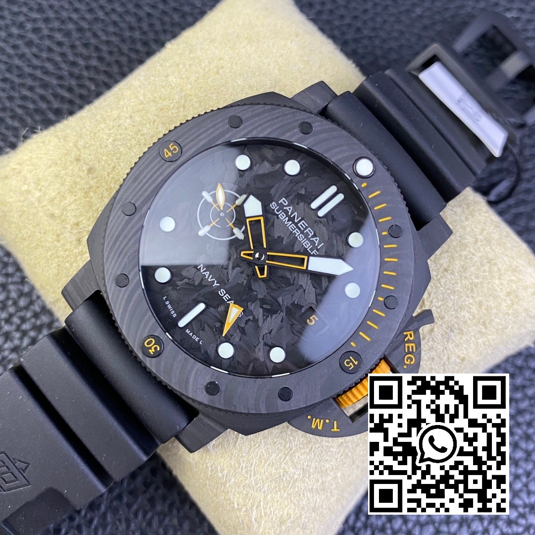 Panerai PAM01324 PAM1324 Y 44mm Submersible VS Factory 1:1 Best Edition Carbon Dial