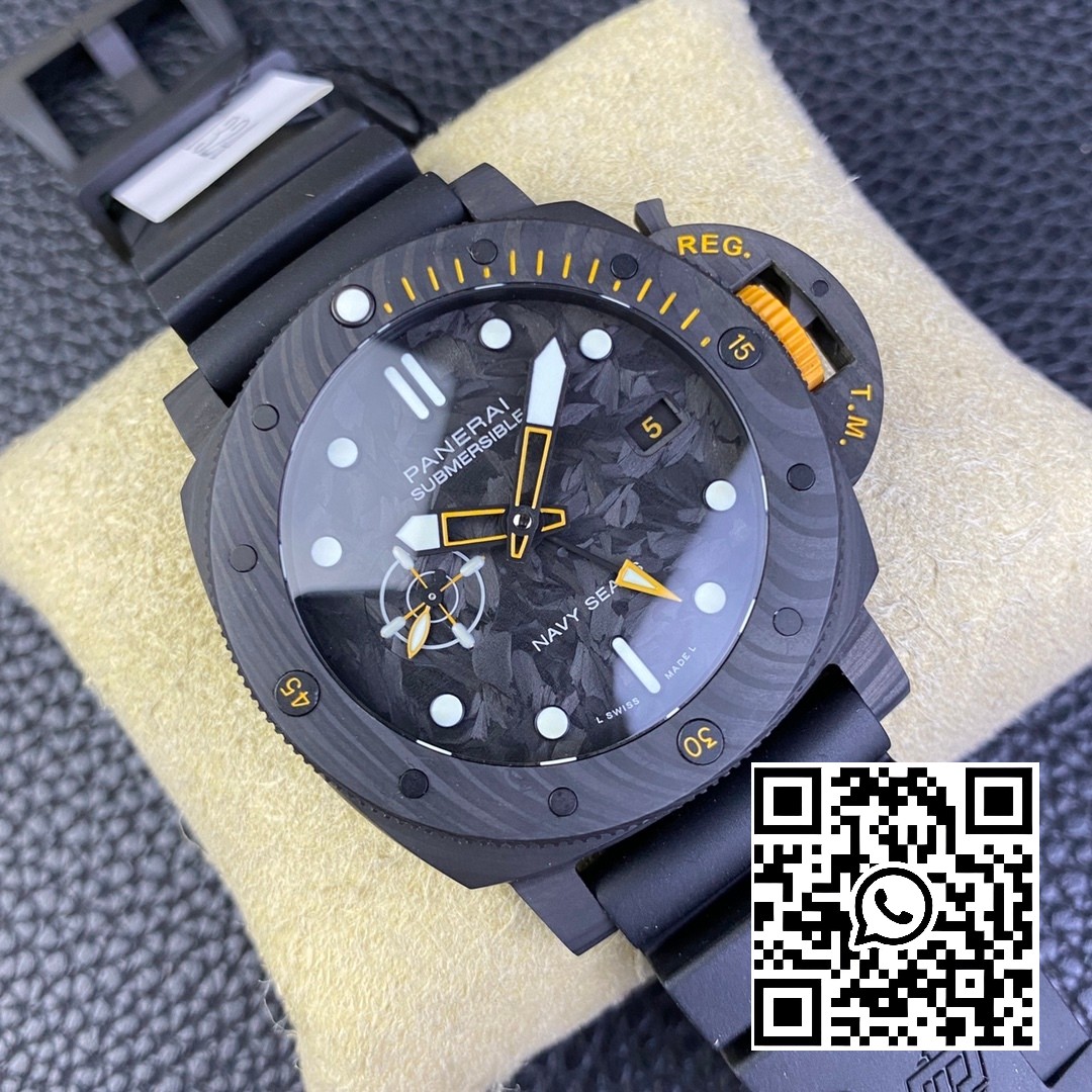 Panerai PAM01324 PAM1324 Y 44mm Submersible VS Factory 1:1 Best Edition Carbon Dial