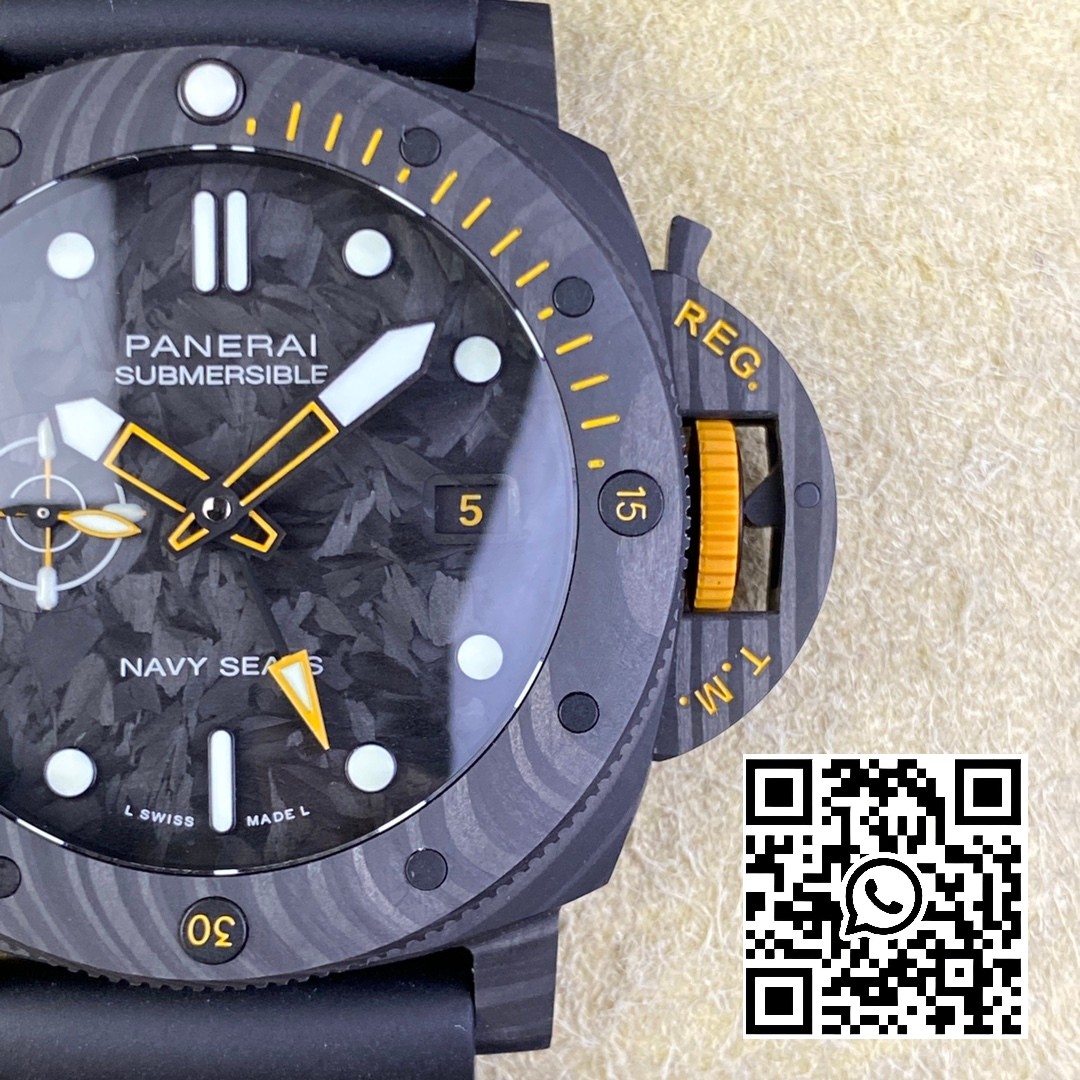 Panerai PAM01324 PAM1324 Y 44mm Submersible VS Factory 1:1 Best Edition Carbon Dial