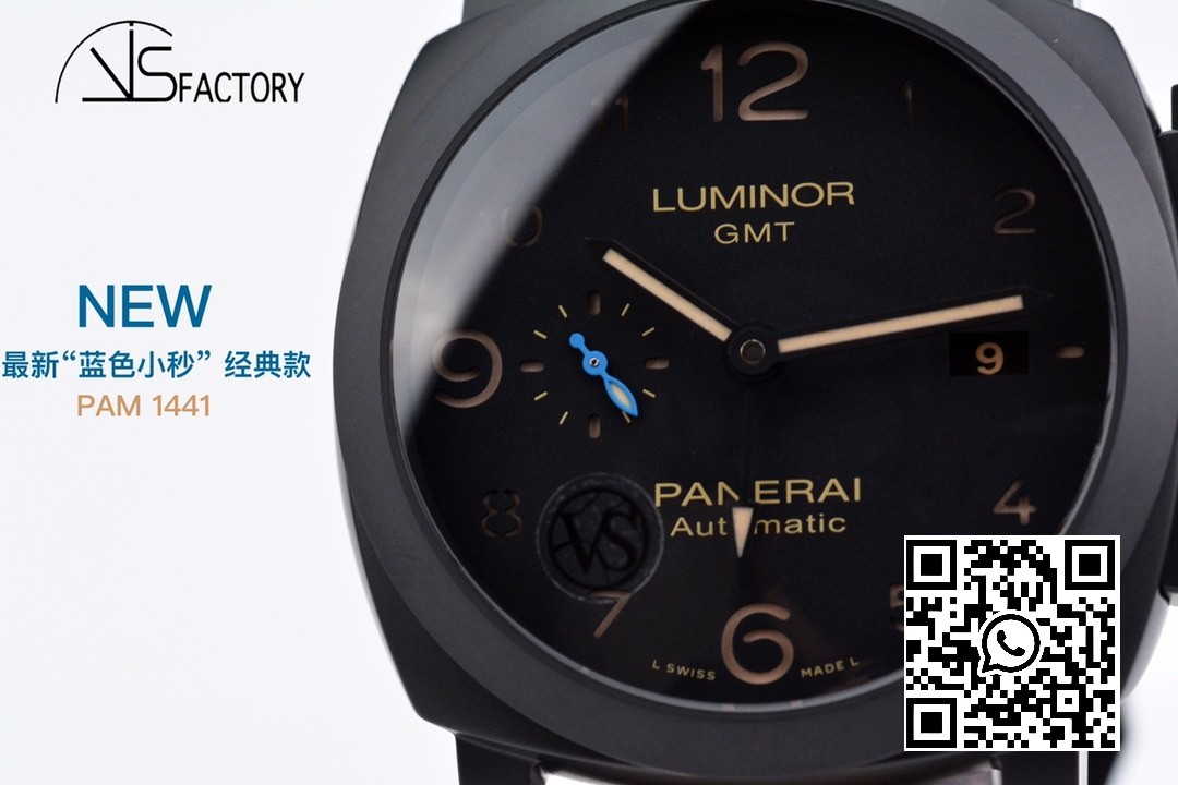 Panerai PAM01441 PAM1441 LUMINOR VS Factory 1:1 Best Edition Black Dial