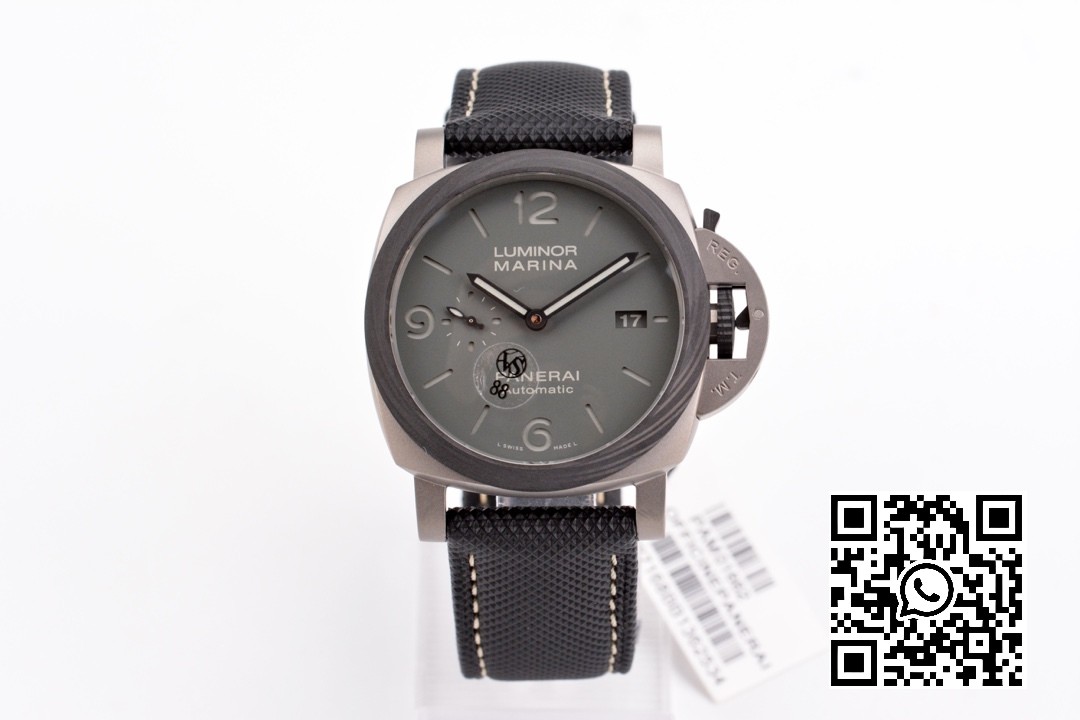 Panerai PAM01662 PAM1662 Satin-polished Ti VS Factory 1:1 Best Edition on Black Kevlar Composite Strap P.9010