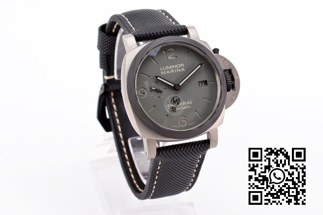 Panerai PAM01662 PAM1662 Satin-polished Ti VS Factory 1:1 Best Edition on Black Kevlar Composite Strap P.9010