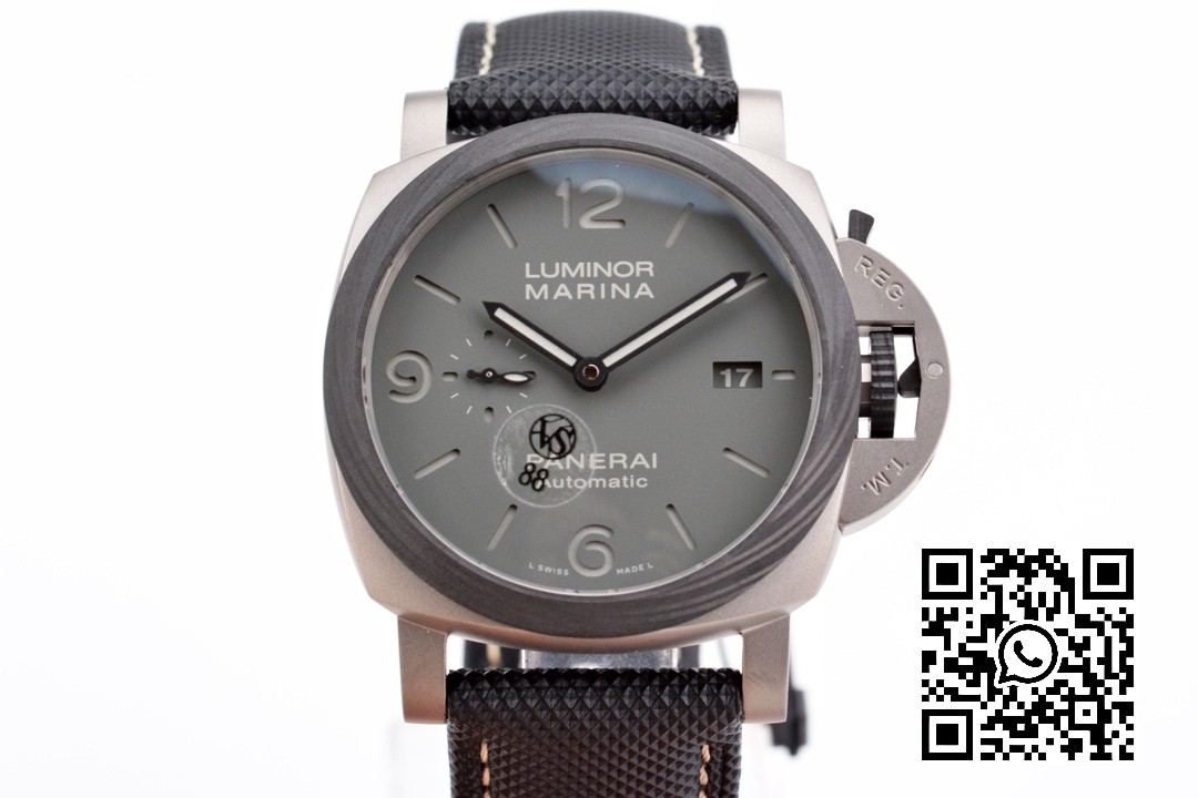 Panerai PAM01662 PAM1662 Satin-polished Ti VS Factory 1:1 Best Edition on Black Kevlar Composite Strap P.9010