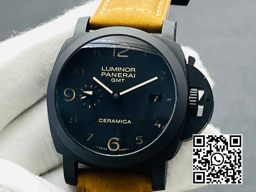 Panerai PAM00441 PAM441 O Real Ceramic VS Factory 1:1 Best Edition on Brown Asso Strap P.9001 Super Clone V3