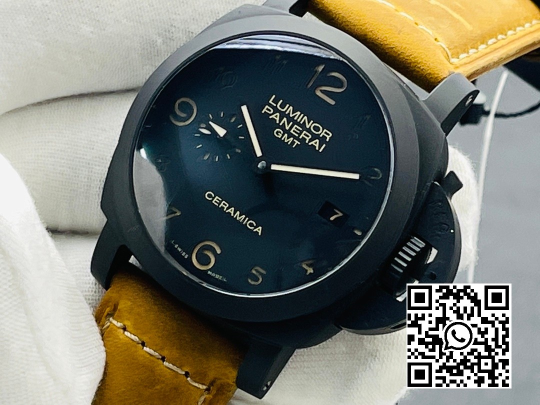 Panerai PAM00441 PAM441 O Real Ceramic VS Factory 1:1 Best Edition on Brown Asso Strap P.9001 Super Clone V3