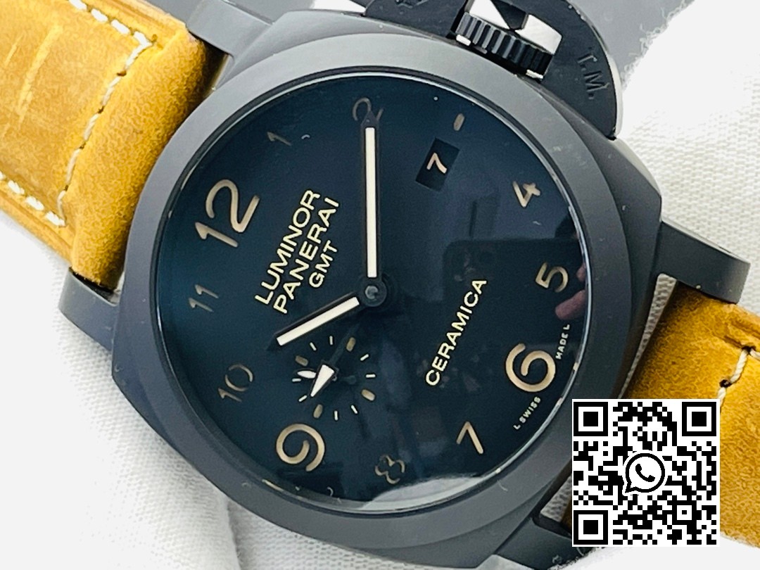 Panerai PAM00441 PAM441 O Real Ceramic VS Factory 1:1 Best Edition on Brown Asso Strap P.9001 Super Clone V3