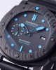 Panerai PAM00904 PAM616 Carbotech VS Factory Best Edition on Blue Logo Black Rubber Strap P.9000 Super Clone V3