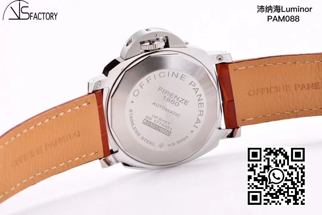 Panerai PAM00088 PAM088 R Luminor GMT 44mm VS Factory 1:1 Best Edition on Brown Leather Strap P.9001 Super Clone