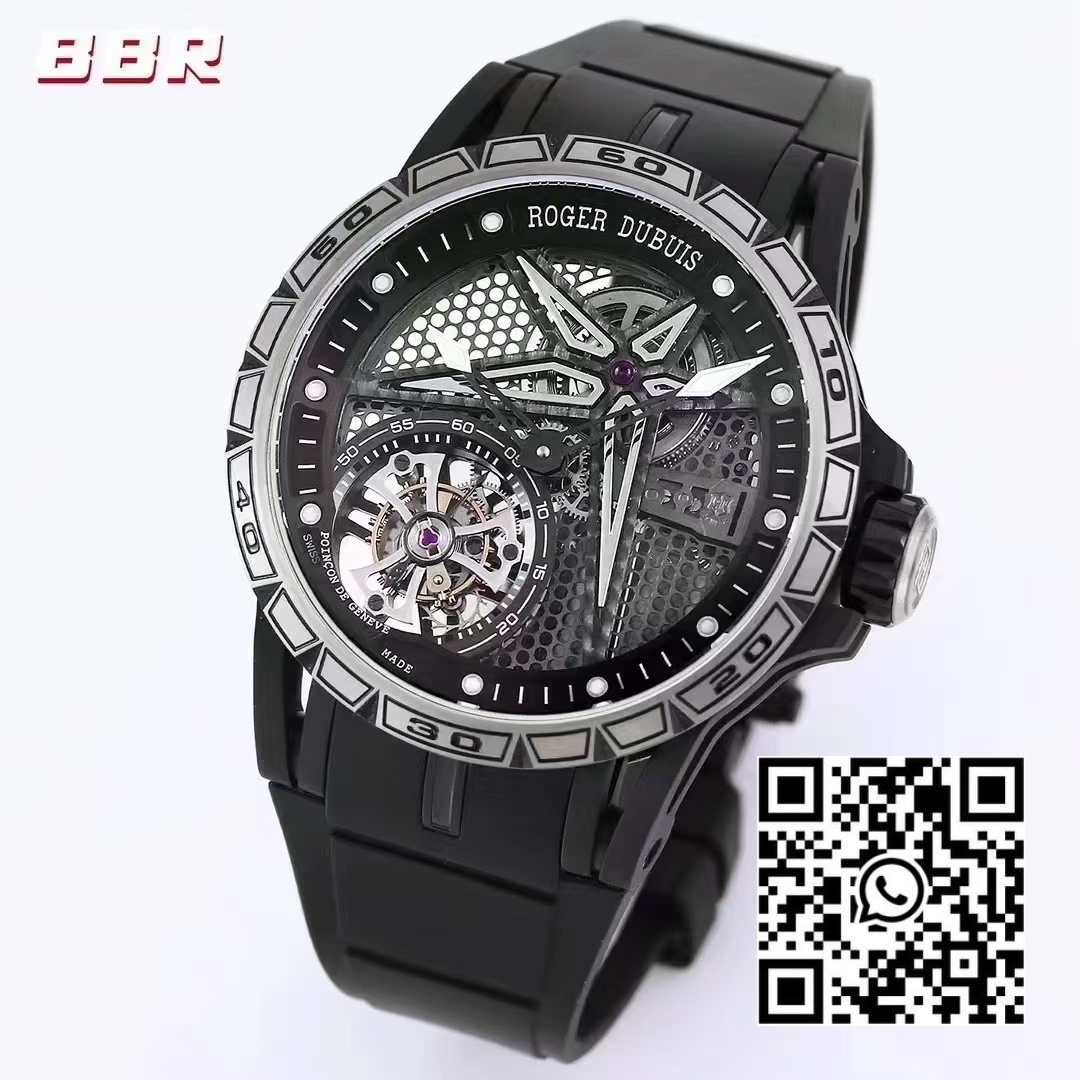 Roger Dubuis Excalibur SPIDER RDDBEX0815 BBR Factory Best Edition Skeleton Black Dial