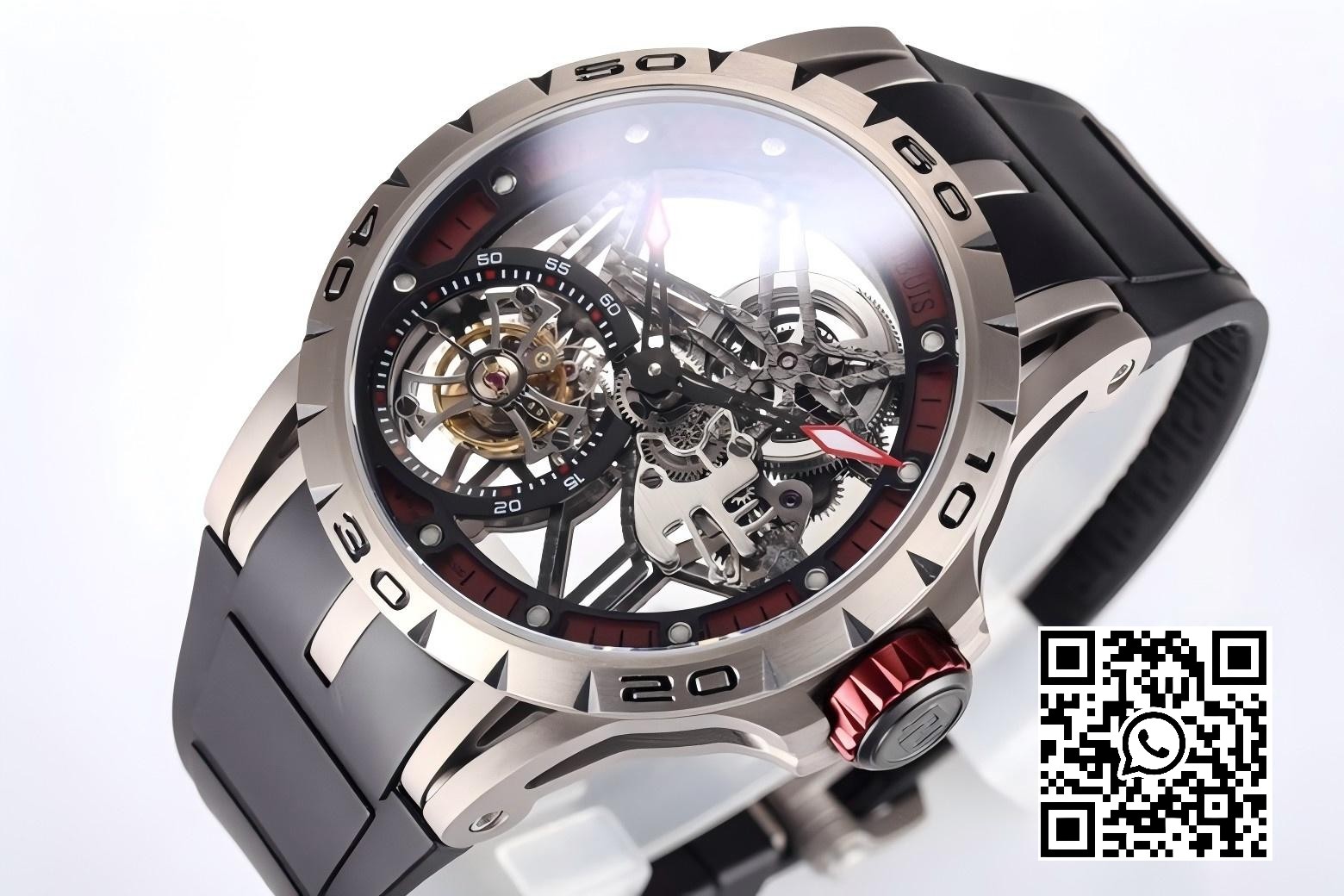 Roger Dubuis Excalibur RDDBEX0454 BBR Factory 1:1 Best Edition Skeleton Black Dial